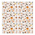 thumbnail image 1 of Harvest Party Placemats Set of 6, Machine Washable Heat Resistant Linen Table Mats with Pumpkin and Turkey Pattern, Durable Rustic Fall Dining Table Mats for Family Gathering, 1 of 5