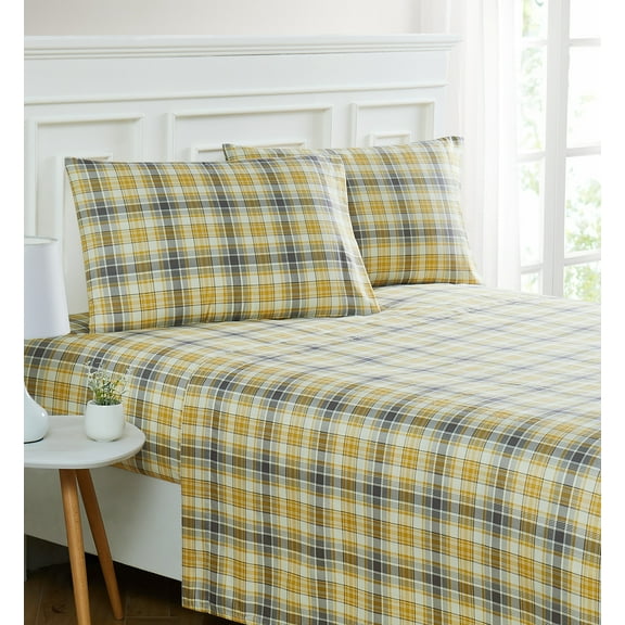 Harvest Plaid 4-piece Sheet Set King