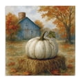thumbnail image 1 of Stupell Industries Harvest Pumpkin on Hay Bale Canvas Wall Art, design by Antony Smith, 17 x 17, 1 of 7