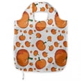 thumbnail image 1 of Harvest Reusable Portable Bag, Halloween Inspired Pattern Vivid Cartoon Style Plump Pumpkins Vegetable, Fabric Market Bag Sturdy Easy to Clean Foldable Slim Design, Orange Green White, by Ambesonne, 1 of 4