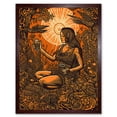 thumbnail image 1 of Harvest Ritual Libations Modern Pagan Illustration Art Print Framed Poster Wall Decor 12x16 inch, 1 of 5