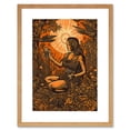 thumbnail image 1 of Harvest Ritual Libations Modern Pagan Illustration Artwork Framed Wall Art Print 9X7 Inch, 1 of 5