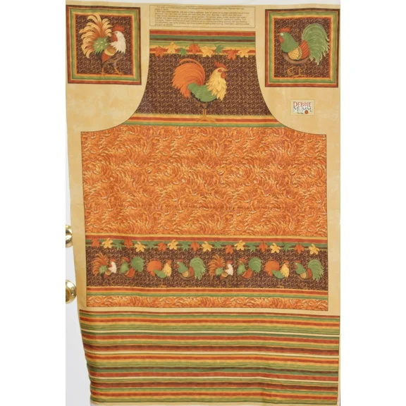 Harvest Roosters Apron Panel By Debbie Mumm For South Sea Fabrics Btp