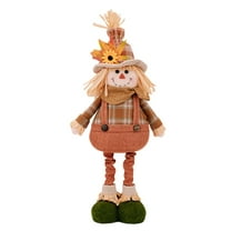 Harvest Scarecrow Doll with Strechable Leg Fall Harvest Decor for Home Autumn Thanksgiving Decoration Cute Ornament Thanksgiving Gifts Boy