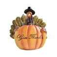thumbnail image 1 of Harvest Scarecrow Figurine with Wheat and Pumpkin – Autumn Fall Tabletop Decoration for Home, Office, or Thanksgiving Display, 1 of 3