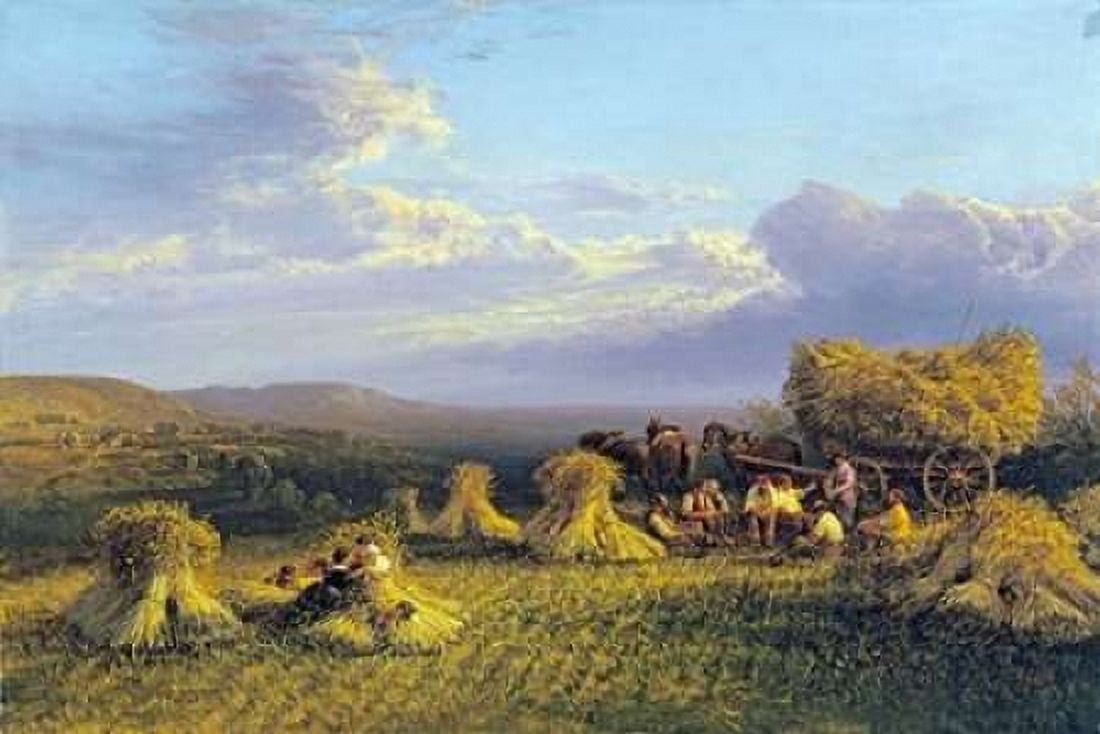Harvest Scene Canvas Art - George Cole (12 x 18)
