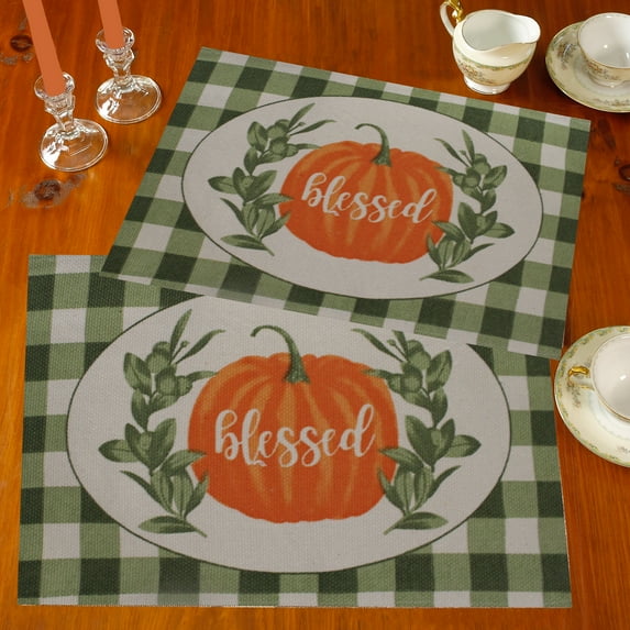 Harvest Season Fall Thanksgiving Placemats Set of 4