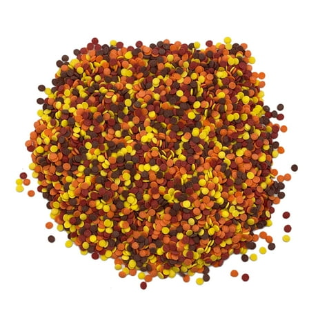 Harvest Season Sensation Confetti Mix Multicolor Candy Confetti Ice Cream Dessert Topping Edible Confetti Sprinkles Decoration For Cake Cupcake Cookies Mini Round Pastel Sequin - 4 oz