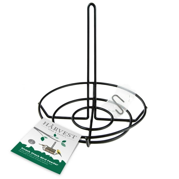 Harvest Seed & Supply Black Metal Snack Stack Hanging Wild Bird Feeder