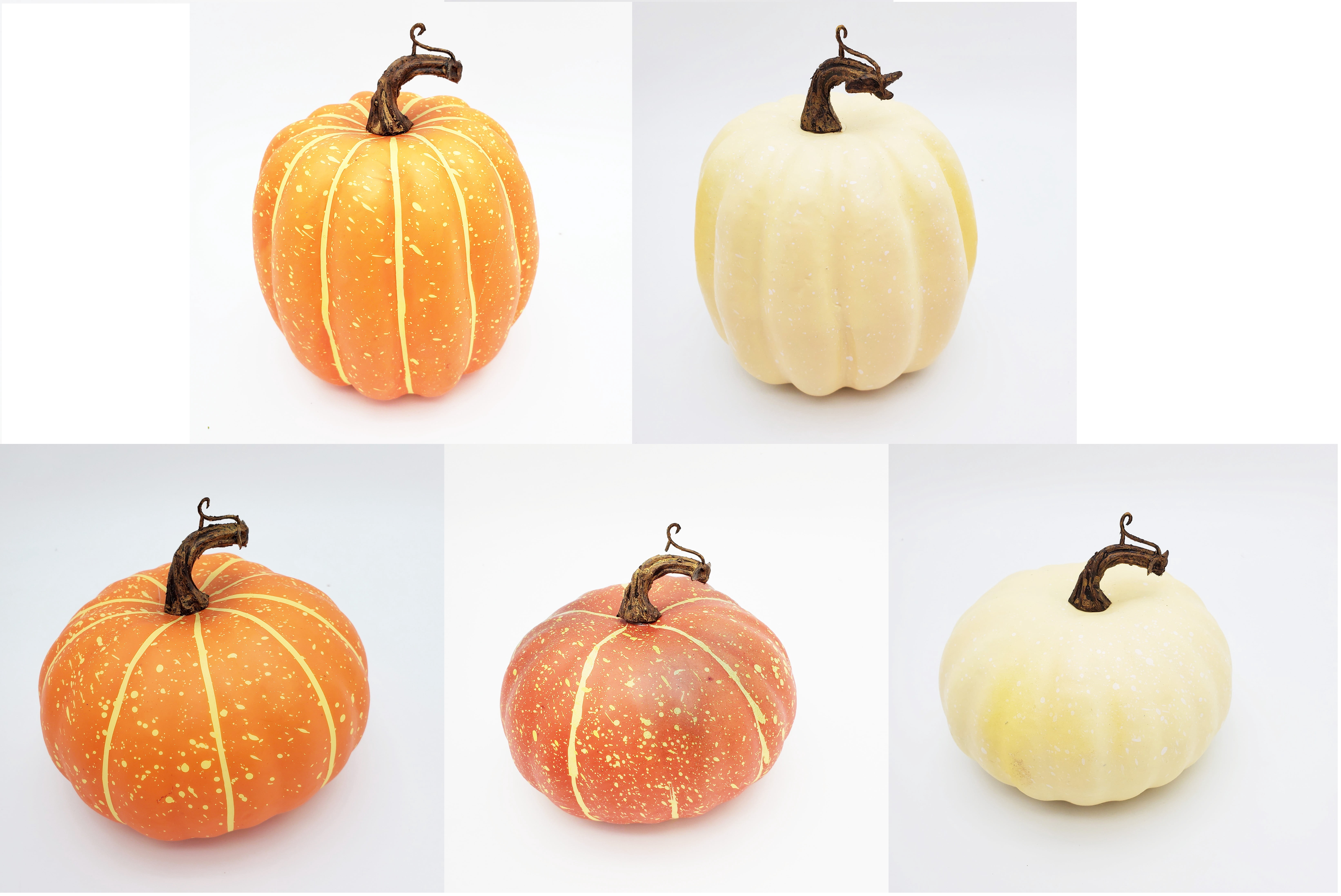 Harvest Small Natural Tall or Short Multicolored Foam Pumpkin Assortment by Way to Celebrate