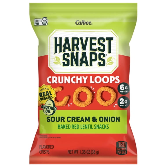 Harvest Snaps Crunchy Loops Sour Cream & Onion 1.35oz