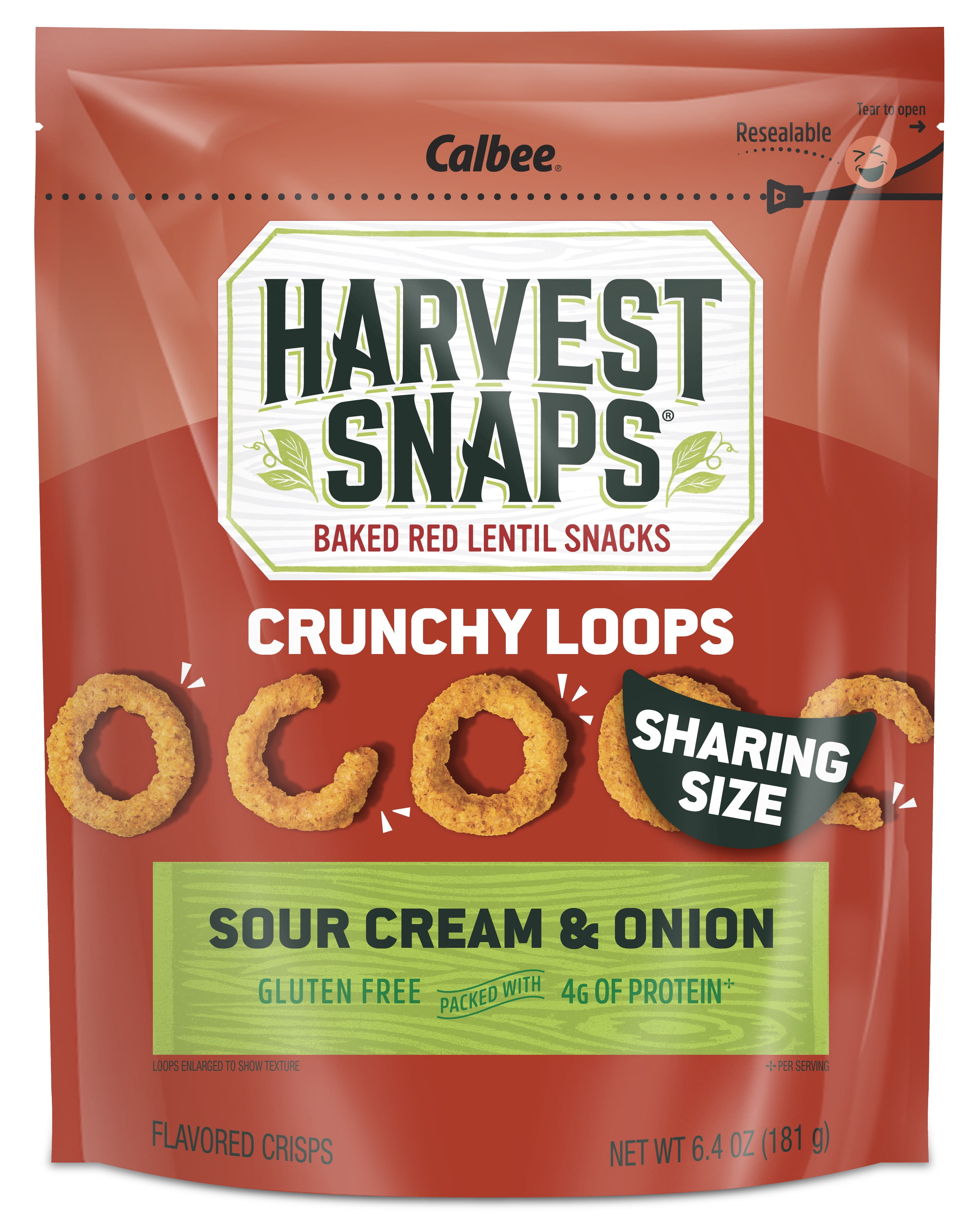 Harvest Snaps Crunchy Loops Sour Cream & Onion 6.4oz Bag - Walmart.com