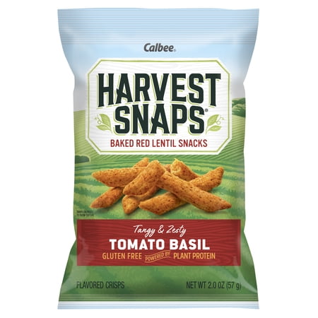 Harvest Snaps Gluten Free Tomato Basil Baked Red Lentil Snack Chips, 2 oz