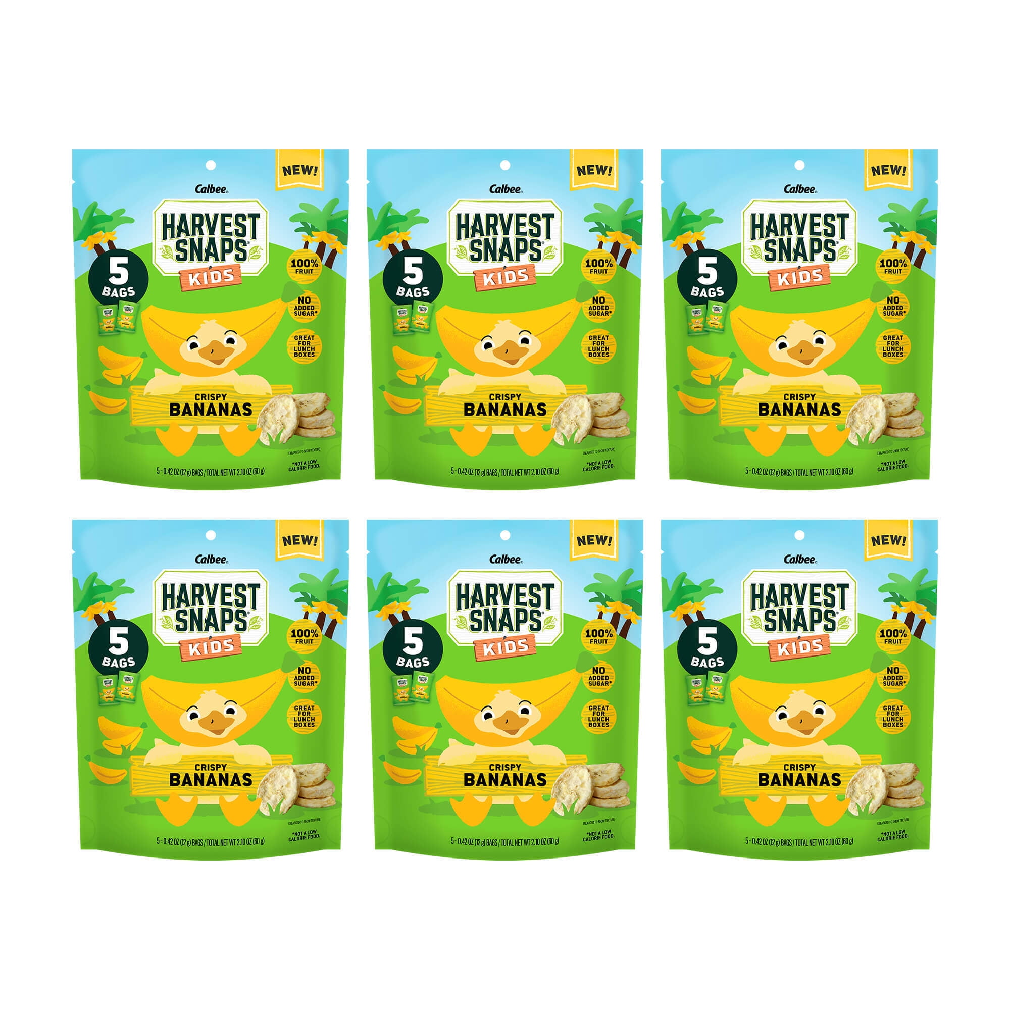 Harvest Snaps Kids | Crispy Bananas | 6 Pouches of 5 Snack Bags