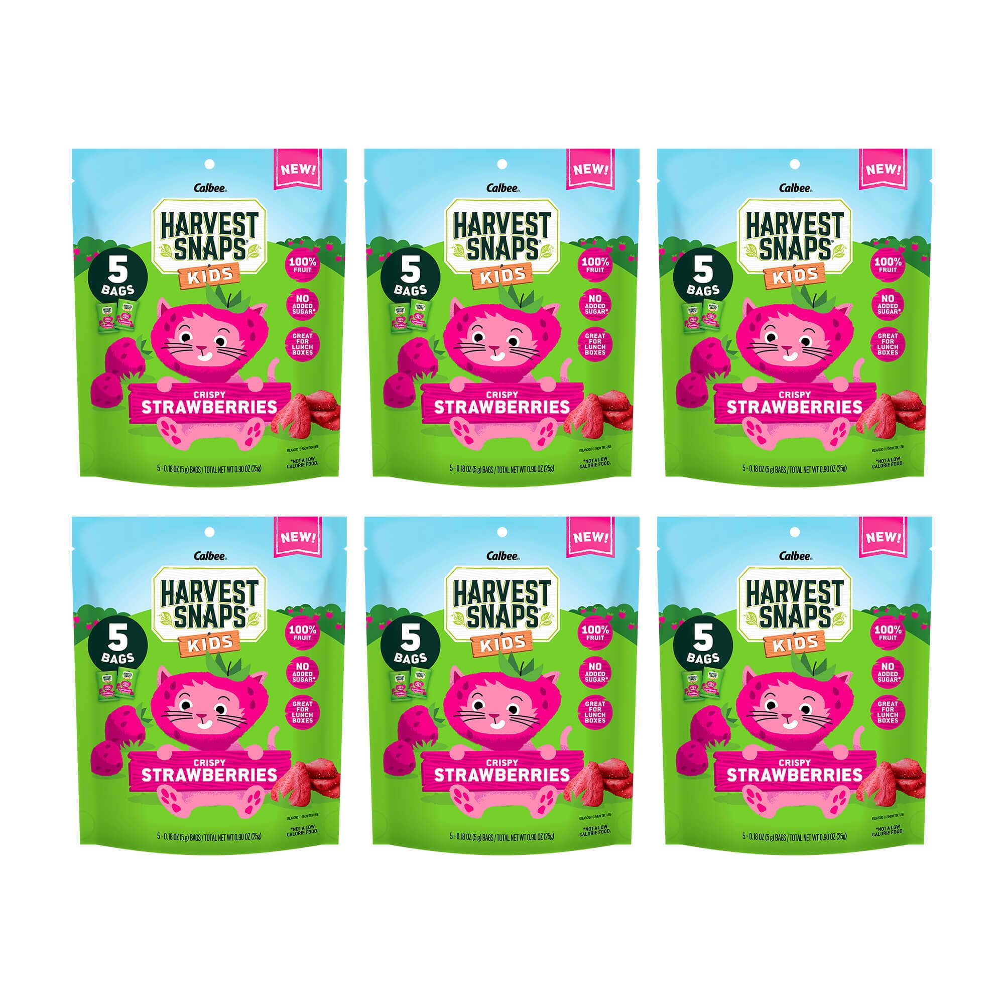 Harvest Snaps Kids Crispy Strawberries 5 - 0.18 oz Bags