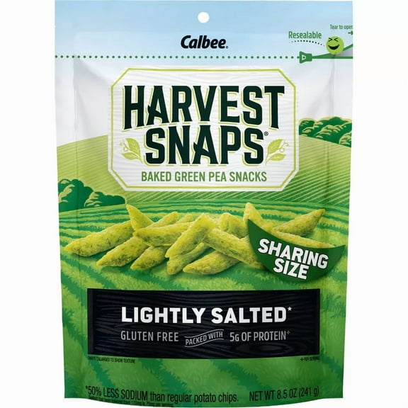 Harvest Snaps Lightly Salted Baked Green Pea Snacks 8.5oz (Pack of 4)