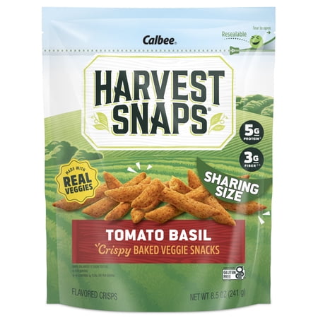 Harvest Snaps Snack Crisps Tomato Basil 8.5 OZ Bag