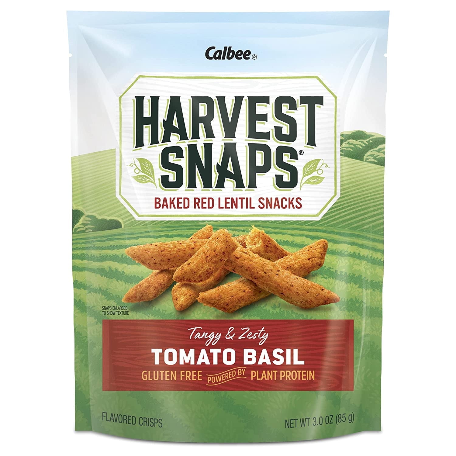 Harvest Snaps Tomato Basil Baked Red Lentil Snacks, 8.5oz