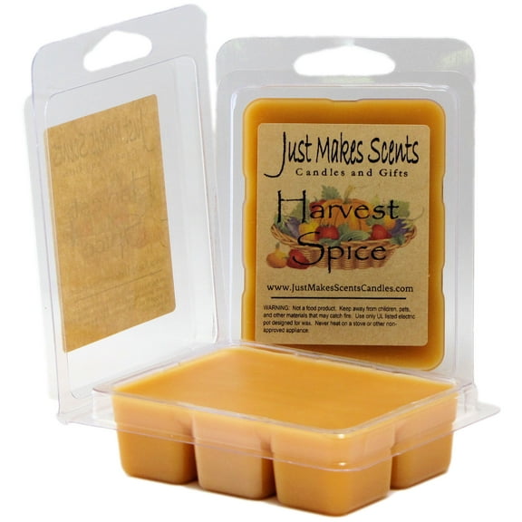 Harvest Spice 2-Pack Soy Wax Melts Homemade -Just Makes Scents Candles & Gifts