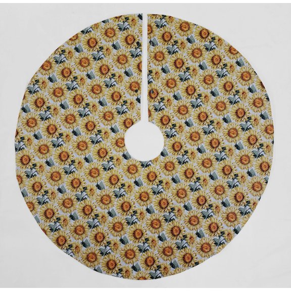 Harvest Sunflowers Christmas Tree Skirt By Penny's Needful Things (Round)