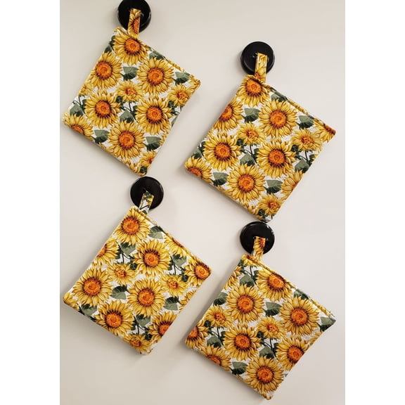 Harvest Sunflowers Pot Holders (Set of 4) by Penny's Needful Things
