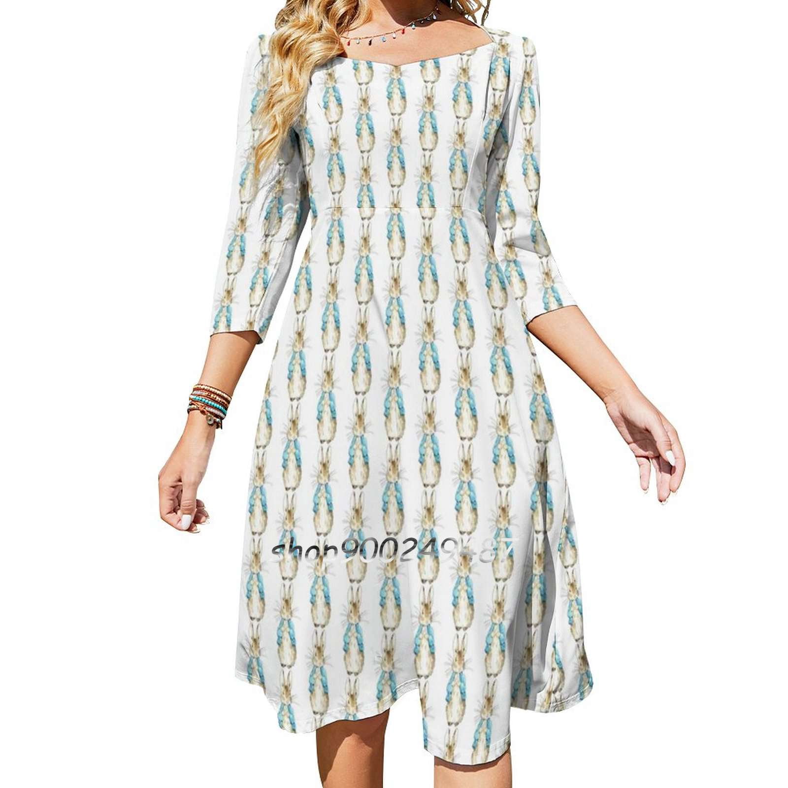 Round Neck Dress - Sunny Blooms
