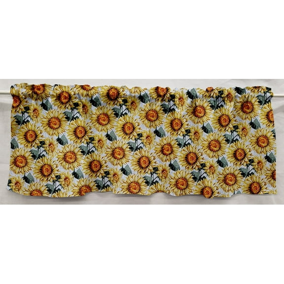 Harvest Sunflowers Valance by Penny's Needful Things (One Valance Panel 12 inches Long UNLINED)