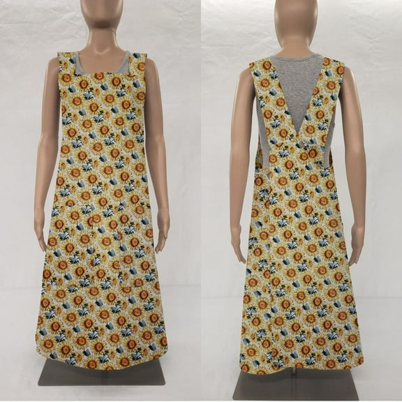 Harvest Sunflowers Cross Back Apron by Penny's Needful Things