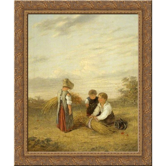 Harvest Time 24x20 Gold Ornate Wood Framed Canvas Art by William Collins