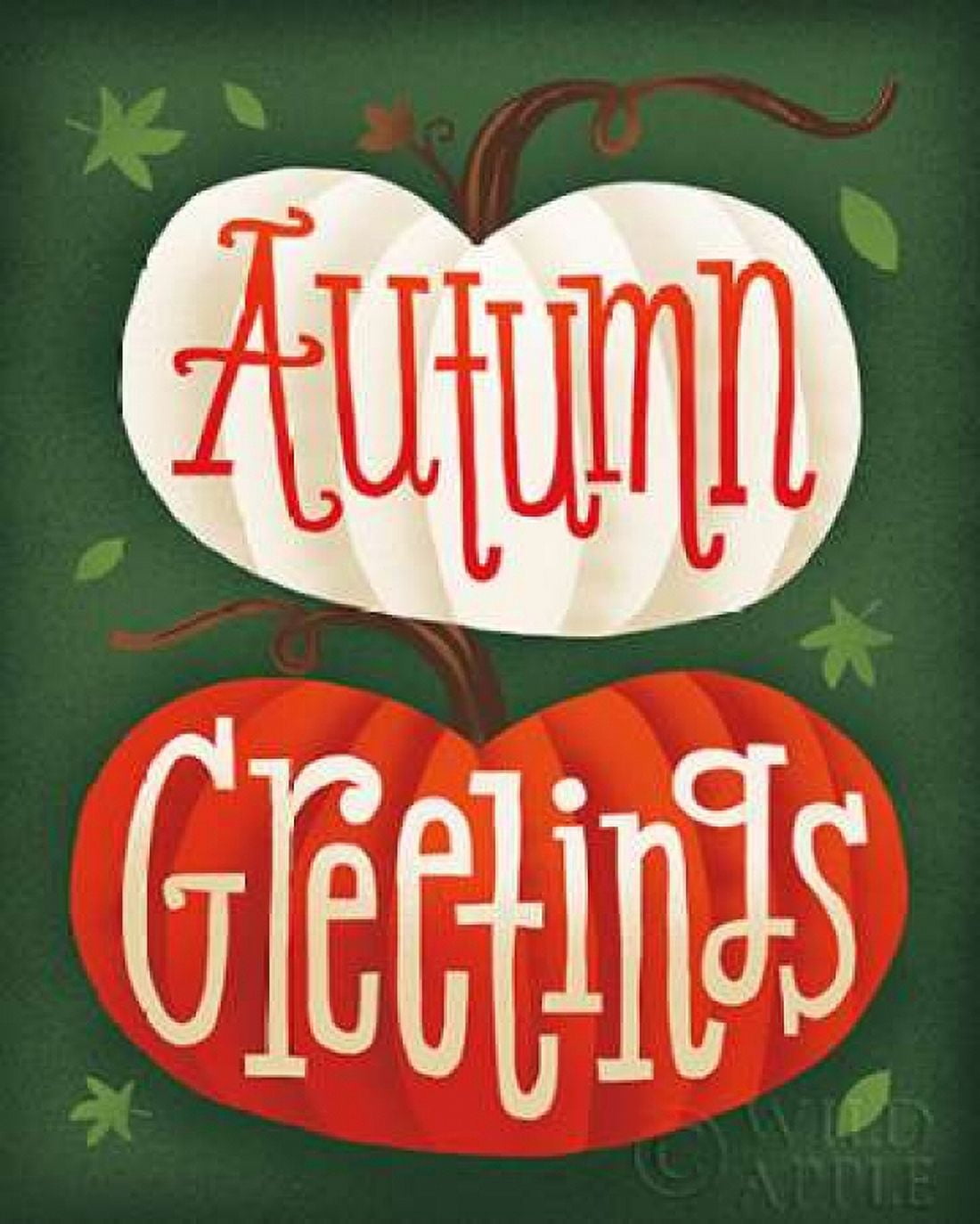 Harvest Time Autumn Greetings Pumpkins Canvas Art - Michael Mullan (24 x 30)