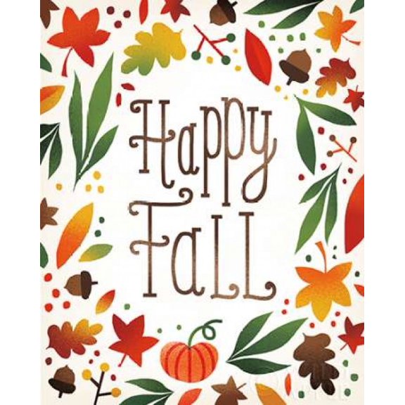 Harvest Time Happy Fall Poster Print by Michael Mullan