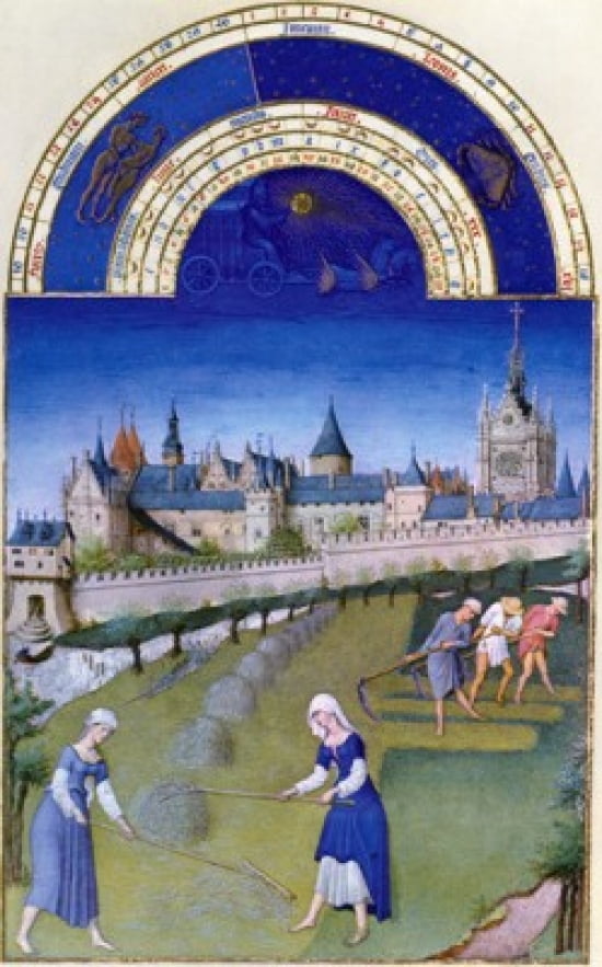 Harvest Time by Limbourg Brothers 15th Century 1385-1416 Canvas Art - Limbourg Brothers (18 x 24)