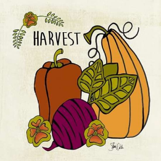 Harvest Vegetables Canvas Art - Shanni Welsh (24 x 24)