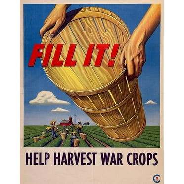 Harvest War Crops Ww2 Propaganda Glossy Poster Picture Photo Print Banner Conversationprints