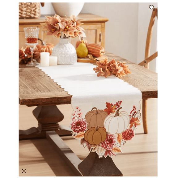 Harvest at Home by Elrene Boho Harvest Cutwork Fabric Table Runner 14" x 72"