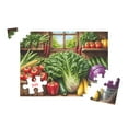 thumbnail image 1 of Harvested Greens Jigsaw Puzzle for Adults 500 Pieces Challenging Puzzle Excellent for Game Nights and Relaxation Vibrant Vegetable Illustration Rustic Kitchen Scene 20.5x15 Inch Finished Size, 1 of 6