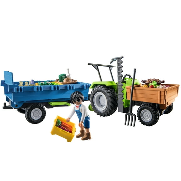 Harvester Tractor with Trailer