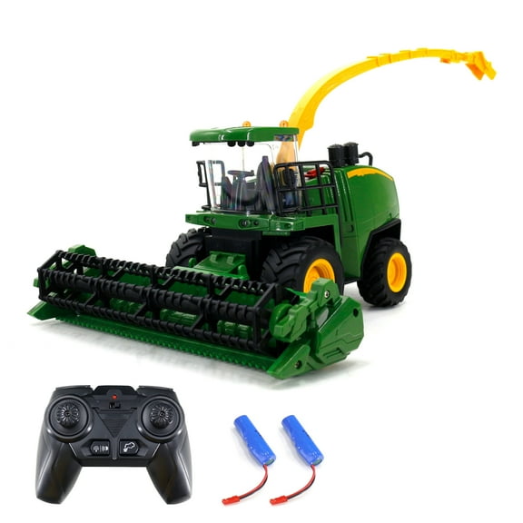 Harvester Truck Remote Control Harvester Toy 1/24 2.4GHz Remote Control Farmer Harvester Smoke Light Sound Effects 2 Battery