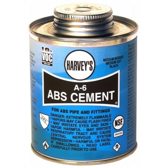 Harvey 2 Packs Cement Abs Blk 1/2pt