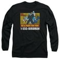 thumbnail image 1 of Harvey Birdman Birdman Ad Long Sleeve Adult 18/1 T-Shirt Black, 1 of 1