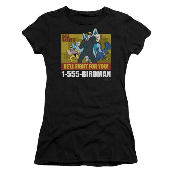 Harvey Birdman Birdman Ad S/S Junior Women's T-Shirt Sheer Black