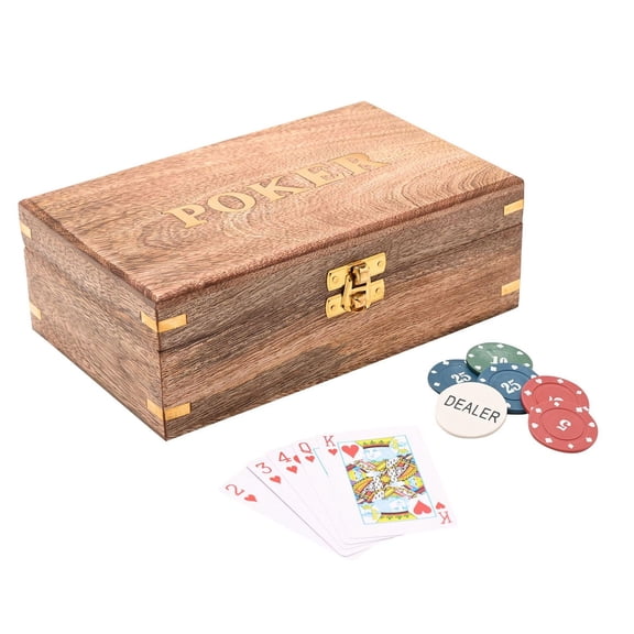 Harvey Makin Wooden Poker Set