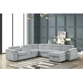 thumbnail image 1 of Harvey Modern Style Power Recliner Sectional Gray, 1 of 4