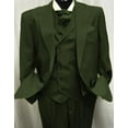 thumbnail image 1 of Harvey Style Double Breasted Vest 1920s Great Gatsby Look Wool Single Button Peak Lapel Pleated Pants Olive Green, 1 of 1