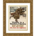 thumbnail image 1 of Harvey T. Dunn 11x14 Gold Ornate Wood Frame and Double Matted Museum Art Print Titled - Victory is a Question of Stamina (1917), 1 of 4