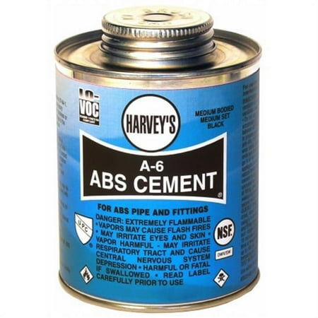 Harvey's A-6 Black Cement For ABS 4 oz