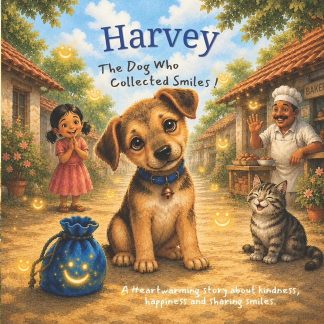 Harvey's Little Lessons ⭐ Harvey the Dog Who Collected Smiles: A Gentle Bedtime Story for Kids, (Paperback)