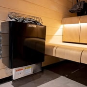 Harvia KIP80W، سخان ساونا KIP Series بقدرة 8 كيلووات، سلسلة سوداء Xenio CX170 أحجار ساونا للتحكم متضمنة