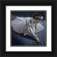 thumbnail image 1 of Harvill, Marc 20x20 Black Ornate Wood Framed with Double Matting Museum Art Print Titled - Little Ballerina Girl, 1 of 4