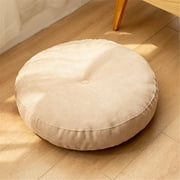 Harvn Almost Free Cushion, Tatami Mat, Small Linen Color Japanese Futon Cushion Mat Round Floor Cushion Meditation Cushion And Pillow For Living Room Sofa Bedroom And Window Home Decorative Seat ( M 1